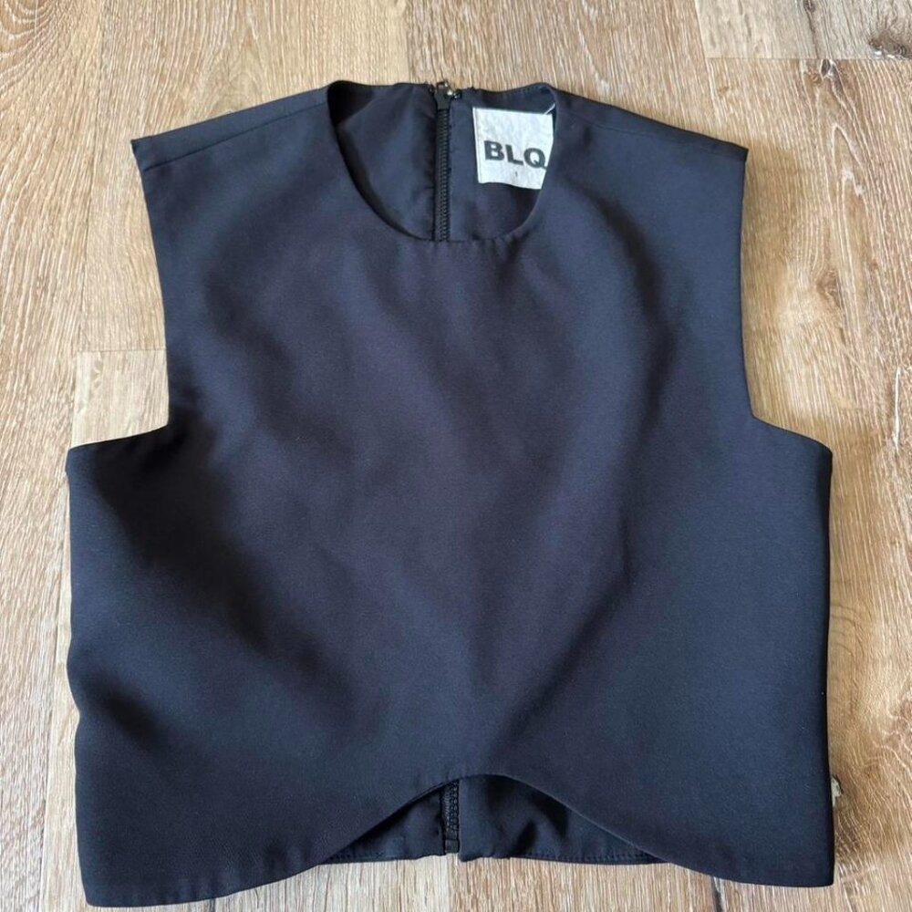 BLQ Basiq‎ Black Sleeveless Blouse Top Size 1